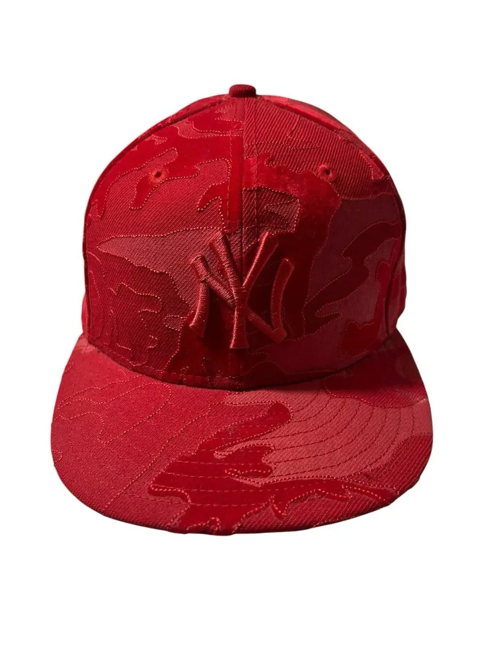 RARE Exclusive New Era 59Fifty 7 New York Yankees RED Hat Cap DISCONTINUED